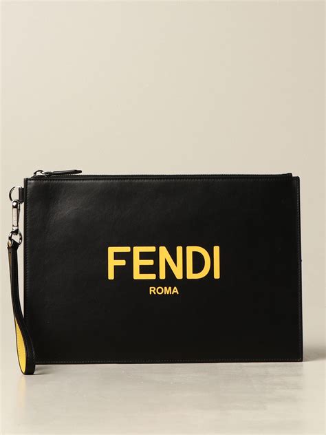 fendi clutch bag black|fendi clutch price.